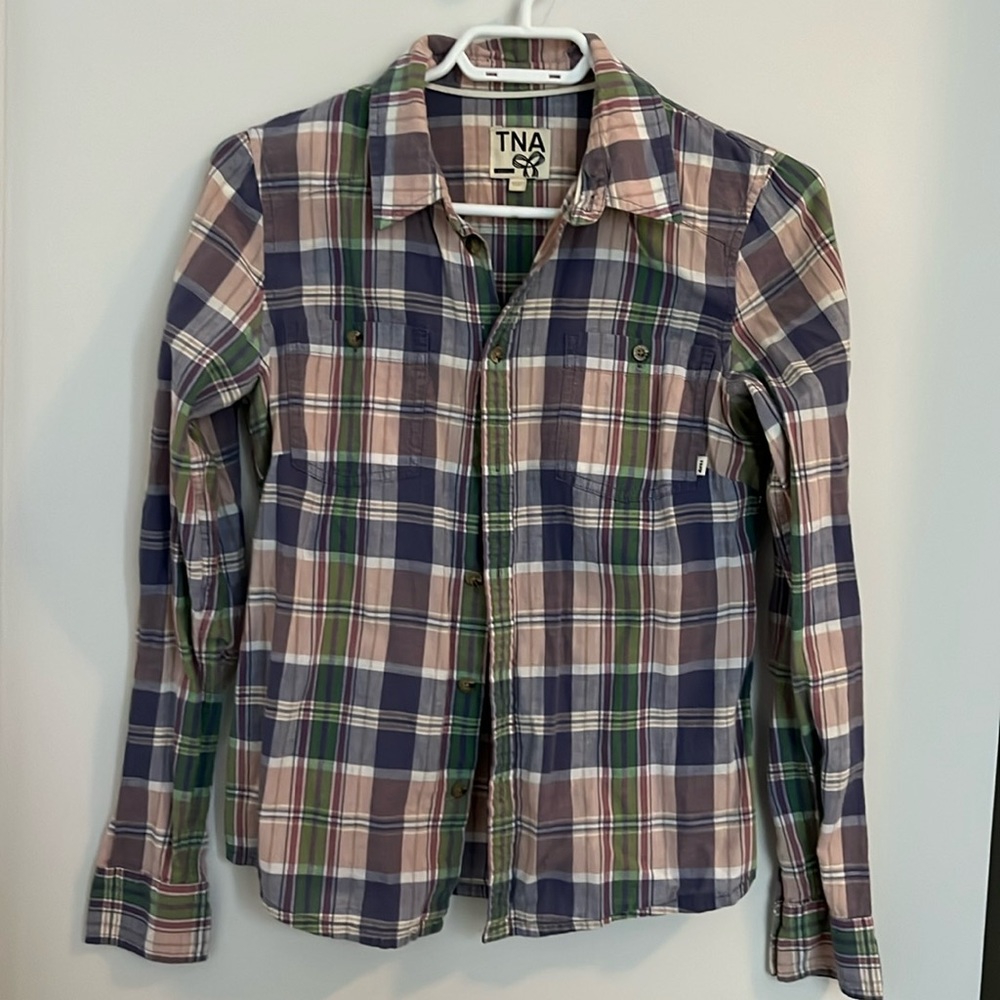 “Vintage” TNA Plaid Blouse